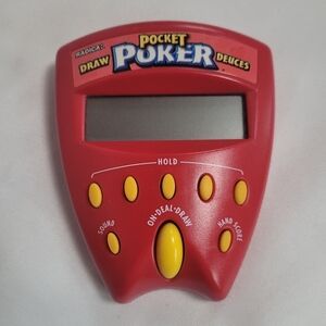 VTG 1999 Radica Pocket Poker Draw & Deuces Handheld Electronic Game